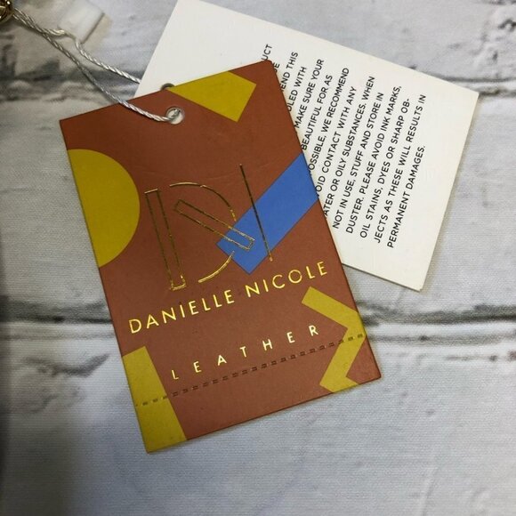 𝅺NWT Danielle Nicole Nora Black Leather Bag - Picture 7 of 8